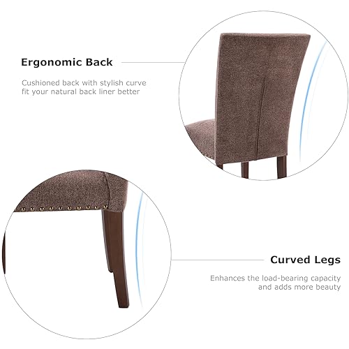 Colamy A420N Upholstered Parsons Dining Chairs Set Of 4 thumb #6