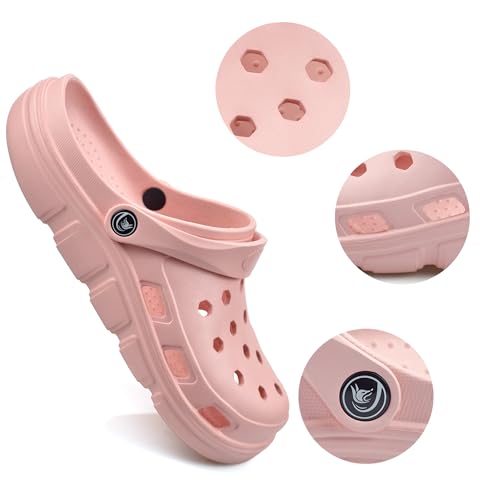 Image of PIMIO Garden Clogs for Women and Men,Slip On Work Shoes with Arch Support,Womens Mens Quick-Dry Water Shoes Casual Sandals,Comfortable Slippers