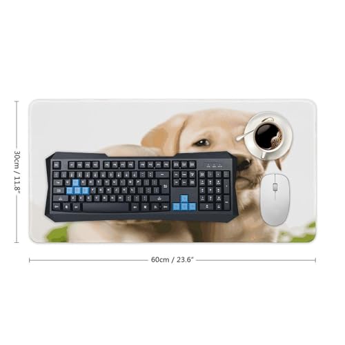Mouse pad grande blanco con base de goma antideslizante miniatura 2