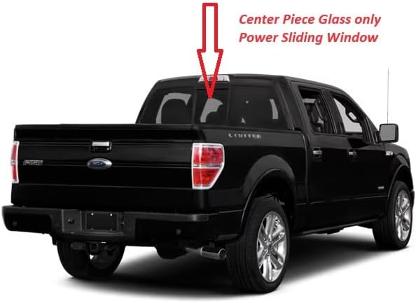Generic Center Piece Glass Compatible with Ford F150 Pickup Power Sliding Window 2010-2014 Models, Factory Dark Tinted