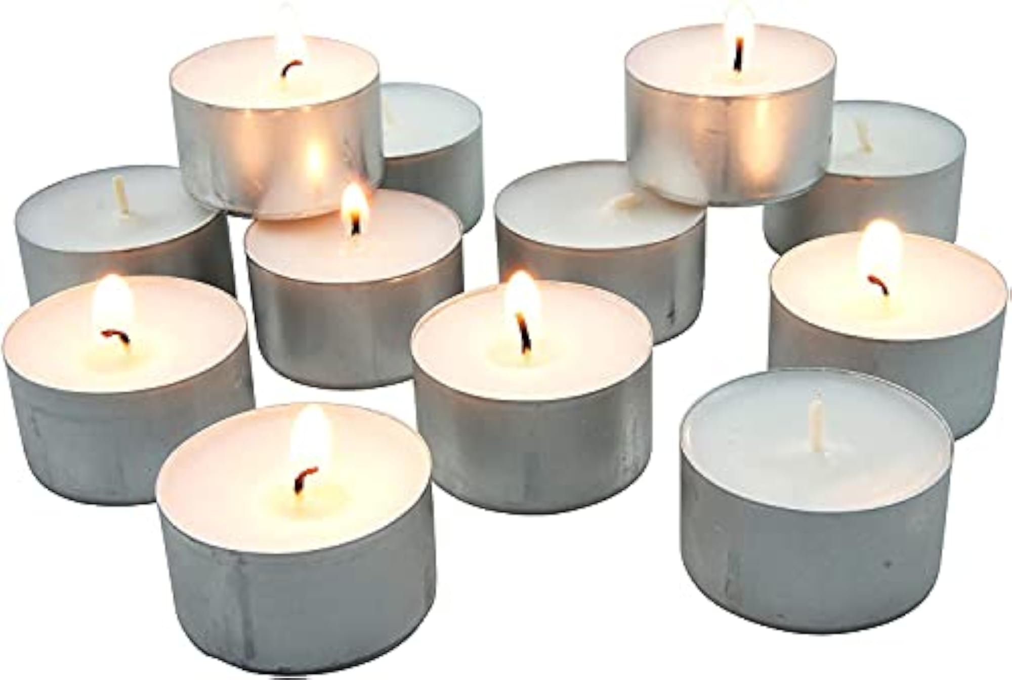Wax Tealight Candles, Smokeless Unscented