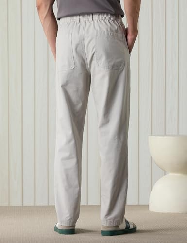 Image of Amazon Brand - Symbol Men Relaxed Casual Trouser (Fully Elasticated Waistband | 100% Cotton | Pants)