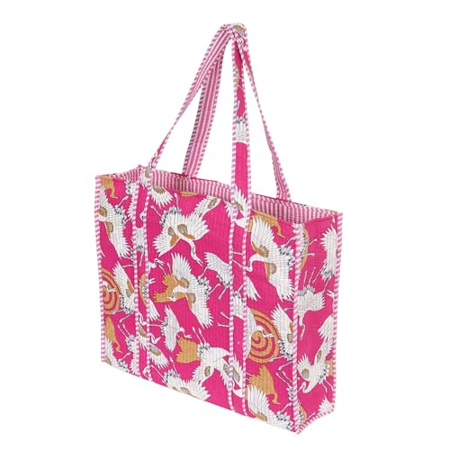 Image of Marubhumi Women Lightweight Travel Bag Purse Cotton Shoulder Tote Bag For Shopping Grocery & Beach Bag
