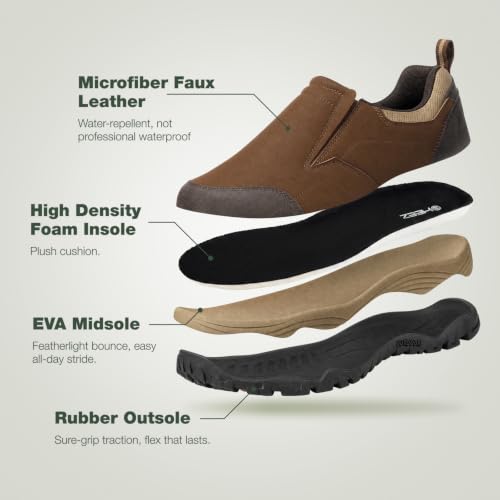 HEEZ Men's Slip On Loafers Comfortable Walking Shoes Brown by HEEZ - Used condition - Image 5