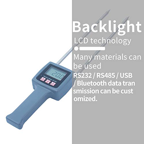 Digital Portable Tobacco Moisture Meter - Instant Readings, 8-40% Range, ±0.5% Accuracy, for Leaf, Cigar, Chew Analysis