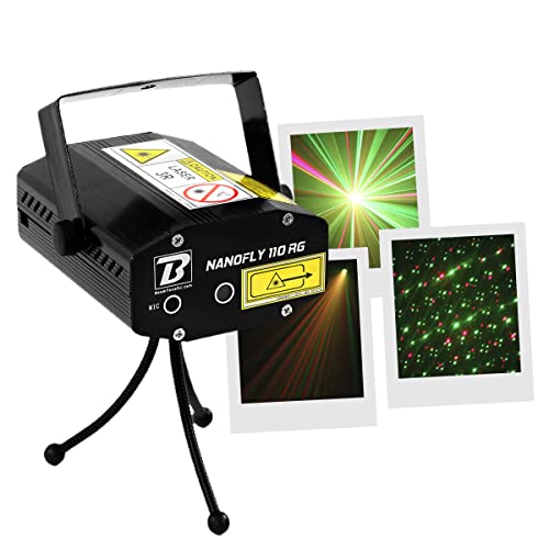 BoomTone DJ LZR d'animation multi-points NANOFLY 110 RG rouge et vert. Stroboscope. Programmes...