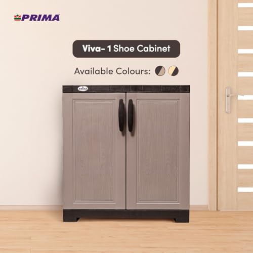 Image of Prima Viva 1 Plastic Cabinet for Shoe Storage, Shoe Rack, Chappal Stand Indoor & Outdoor, Shoes & Chappal Stand for Home.