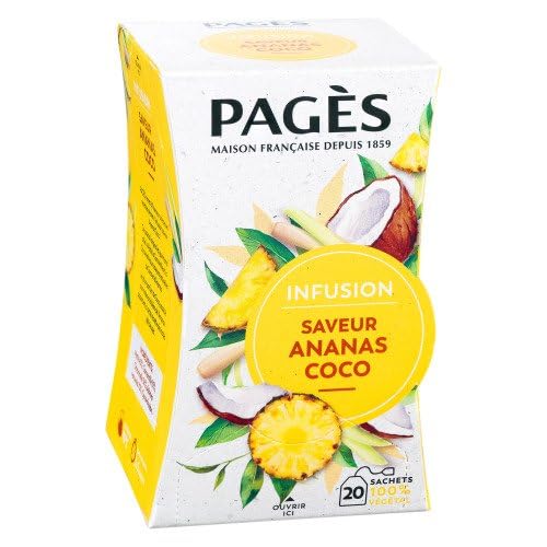 Organic PAGÈS - Infusión de piña de coco - Caja de 20 bolsas