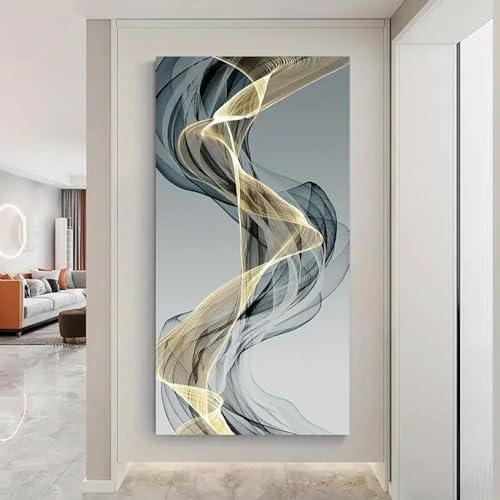 Art moderne sur toile grand format pour décorer un grand mur de salon - 2