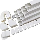 Mini Split - Cubierta de línea de aire acondicionado | Kit de cubierta decorativa de PVC de 3 pulgadas para sistema dividido y aire acondicionado central y bombas de calor (15 pies)