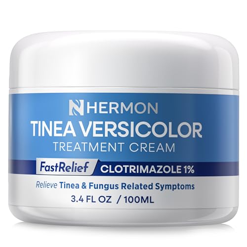 Hermon Tinea Versicolor Treatment Cream:Multi-Functional Clinically Proven 1% Clotrimazole Cream for