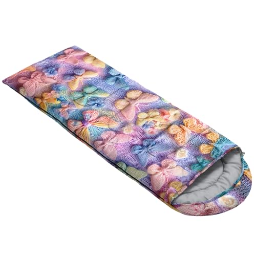 Image of QOOMO Ball Flower Camping Sleeping Bags,3 Season Warm & Cool Weather,Lightweight,Waterproof Sleeping Bags for Adults & Kids,Traveling,and Outdoors,Camping Gear Equipment