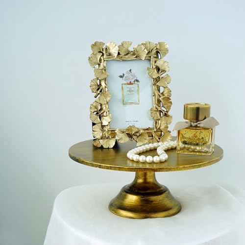 LONG XIN SERIES 1PCS 4X6 Inch Vintage Photo Frame Resin Picture Frame Ginkgo Leaves Decoration Photo Frame Stand Holder (Golden) by LONG XIN SERIES - Image 4