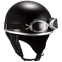 Amazon | バイクパーツセンター ヘルメット ハーフ 半帽 ゴーグル付