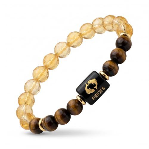 Image of ARDEN Zodiac Crystal Bracelet for Men & Women | All Rashi Crystal Bracelets | Natural Healing Stone Astrology Bracelets | Adjustable Energy Bracelet for Wealth, Positivity & Protection | Birthday Gift