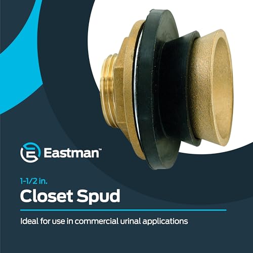 EZ-FLO Closet Spud, 1-1/2 x 1-1/2 in, Brass Plumbing Fitting for Urinals, 40135