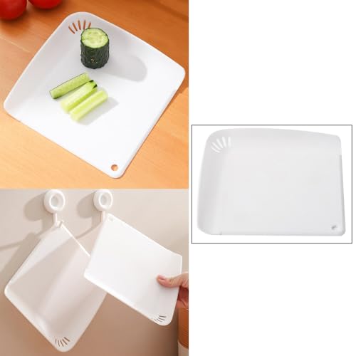 2 Pack Tablas de Cortar Pequeñas de Plástico con Orificio de Drenaje miniatura 3