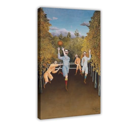Les joueurs de football Henri Rousseau tableau cadeau pour passionné