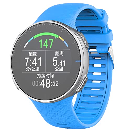 KINKUUN Correas para relojes Compatible con Polar Vantage V Pulseras de repuesto.Correa de Reloj.(azul)