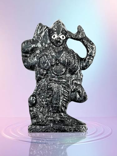 Image of Denique Pure Iron Lord Shani Dev | Shani Maharaj Murti Idol for Home, Temple Pooja & Decorative Showpiece (7 Cms)