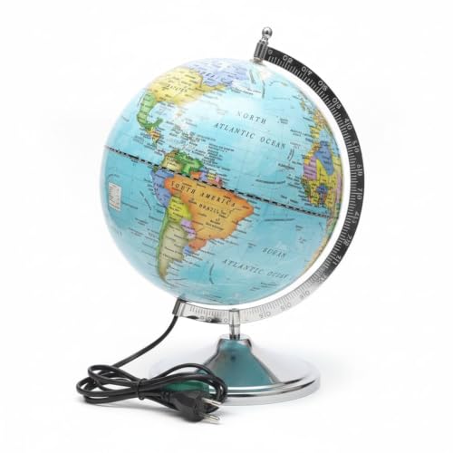 Image of Educational World Globe for stunets and Teachers (10 Inch Dia Illuminated, 10 Inch Dia)