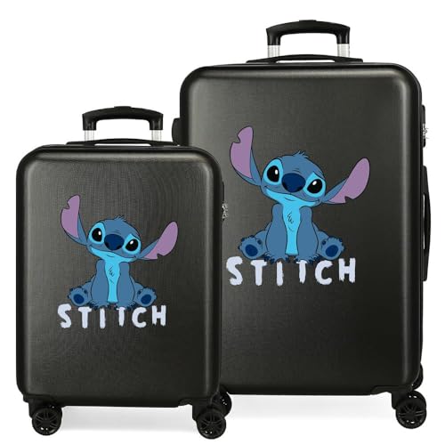Disney Unisex Kid's Suitcase Set, Black/White