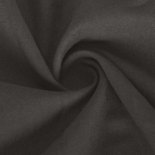 Oplxuo Women's Cotton Linen Capri Pants Knee Length Capris Slit Straight Leg Buttons High Waisted Crop Pants with Pockets4