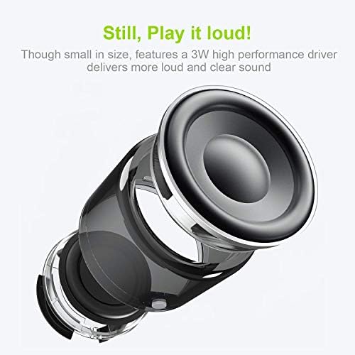 EWA Travel Case Packed, A106 Pro Portable Bluetooth Speaker with Custom Bass Radiator, Brief Design, IP67 Waterproof, Perfect Mini Speaker for Shower, Room, Bike, Car (Black) - 2