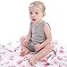 Muslin Swaddle Blankets, 3 Pack Large 47x47in Baby Blanket, Petal