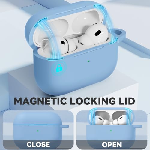 Image of Ljusmicker for AirPods Pro Case Cover with Magnetic Lock,Sky Blue