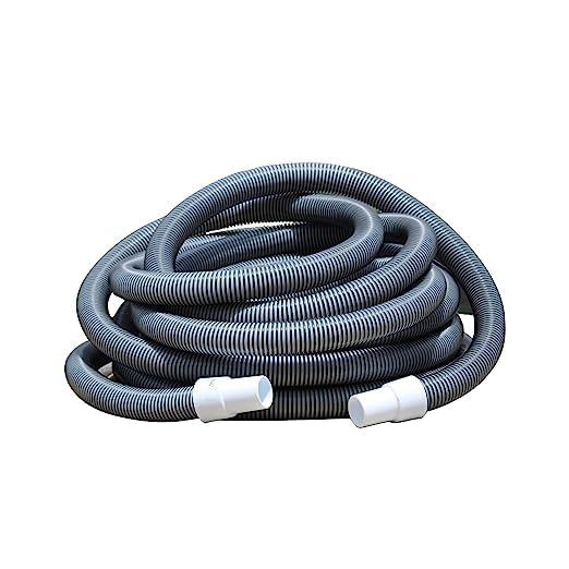 15mtrs EVA Swimming Pool Heavy Duty In-Ground Pool Vacuum Hose with Swivel Cuff, 1-1/2 inch (15 mtrs) for Manual Vacuuming