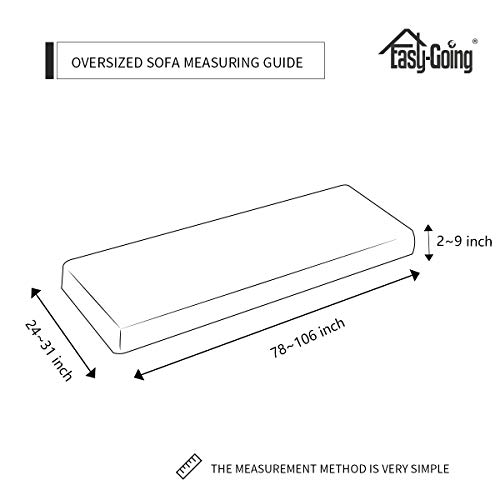 Image of Easy-Going Stretch 1 Piece Loveseat Couch Cushion Cover for Sofa