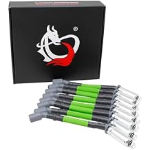 DRAGON FIRE PERFORMANCE 10.5" 500 ohm/ft Spark Plug Wires Compatible with 2000-2019 GM Silverado, Tahoe, Suburban, GMC Sierra, Yukon, Cadillac Escalade, Various V8 OEM Fit PWJ256-GRS Light Green