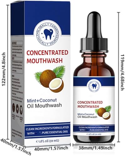 2 Stücke Kokosöl Mundspülung, Bio Kokosnuss-Mundspülung, Kokosöl-Pulling für Zähne, Kokosnussöl Mundwasser ätherisches ö, Frischer Atem & Aufhellende Mundspülung – Bild 8