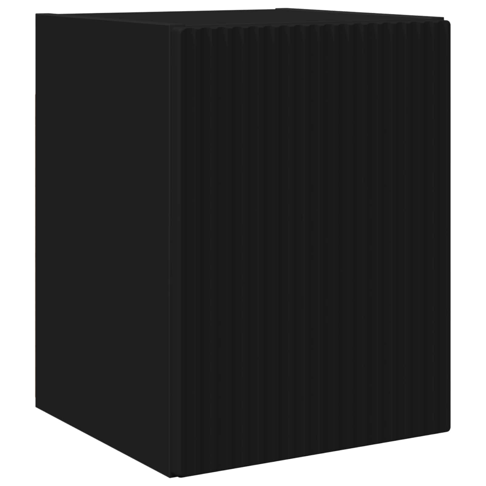 TV-Schrankset Wandmontiert 4-teilig, Schwarz Holzwerkstoff, Modernes Media-Center für Wohnzimmer, Elegante Aufbewahrungslösung
