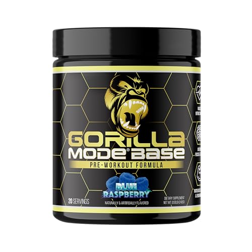 Gorilla Mode Base Pre Workout - Raises Nitric Oxide · Intense Focus & Drive · Endurance · Power -...