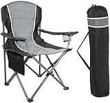 LET'S CAMP Chaise de Camping Pliable avec Porte-gobelets, Sacs de Rangement, Sac de Transp...