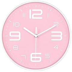 45 Min 10 Inch 3 D Number Dial Face Modern Wall Clock, Silent Non Ticking Round Home Decor Wall