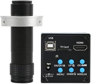 1080P HDMI USB Industrial Digital Video Microscope & 120X C-Mount Lens Video Recorder For Phone PCB Soldering