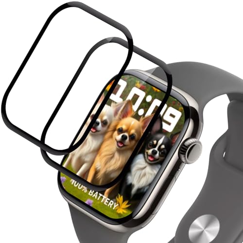 Elecshion Panzer Schutzfolie Glas für Apple watch Series 10/11 46mm, 2 Stück Handyfolie, Handyfolie, 9H Härte, Anti-Krat...