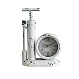 Größe: 18,5 * 10 * 27 cm Hancoc Retro Dekoration Uhr Reifen Luftgewehr Form Uhr Bar Café Dekoration Uhr Büro Desktop Display
