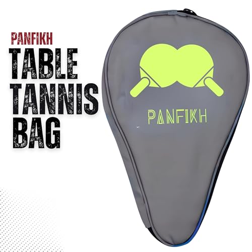Image of Table Tennis Racket Bag with Zipper Closure, Waterproof Ping Pong Paddle Case Lightweight Racket Cover with Carrying Loop Handle, Durable Multi-Use Table Tennis Paddle Carry Bag - Grey