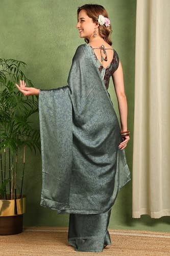 Image of MIRCHI FASHION Women Saree | Chiffon Batik Printed Breathable Regular Use Sari with Blouse