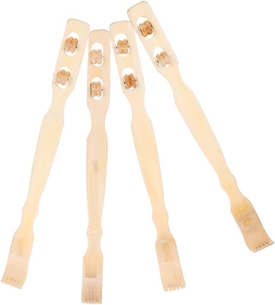 4Pcs Back Scratcher Handheld Massage Tools for Itch Relief Suitable for Adults and Seniors Comfortable Smooth Surface Body Scraper