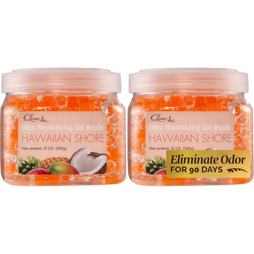 Clear Air Odor Eliminator Gel - 12 oz, Pack of 2 - Air Freshener Made with Essential Oils -