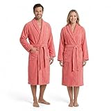 BOSKIMO Peignoir de Bain Unisexe 100% Coton OEKO TEX – Robe de Chambre pour Homme et Femme – Éponge Américaine – Doux et Super Absorbant