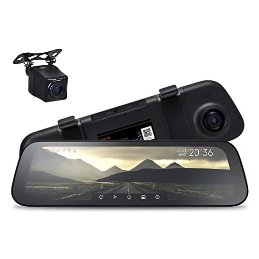 70mai Rearview Dash Cam Wide, Sony IMX307 Night Vision Backup Camera IP67 Waterproof, Mirror Dash Cam 1080p, 10" IPS Screen Smart Dash Camera for Cars, Front and Rear Dual Lens 265°, App WiFi (2021)