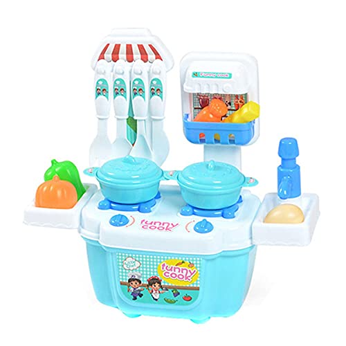 NRRN Spielküche Picknick Spielset, Kinder Mädchen Spielzeug Rollenspiel Mini Simulation Geschirr Kochgeschirr Küche…