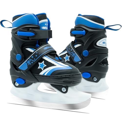 🌸⛸️ 10 Best Ice Skates for Beginners Girl For 2025 10 WELLWON Ice Skate for Kids Boys Girls, Adjustable Blades Iceskates, Ice Hockey Skates Size L for Beginner Age 6-12