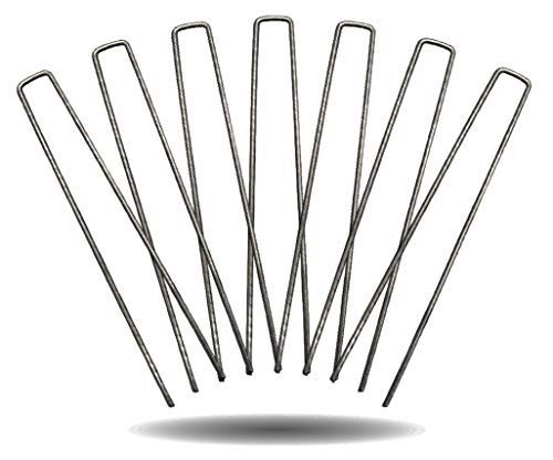 Sandbaggy 12-Inch Tent Stakes - Sharp Pegs for Pushing Through Hard Soil ~ Great for Camping, Canopies and Tarps (10 Stakes)